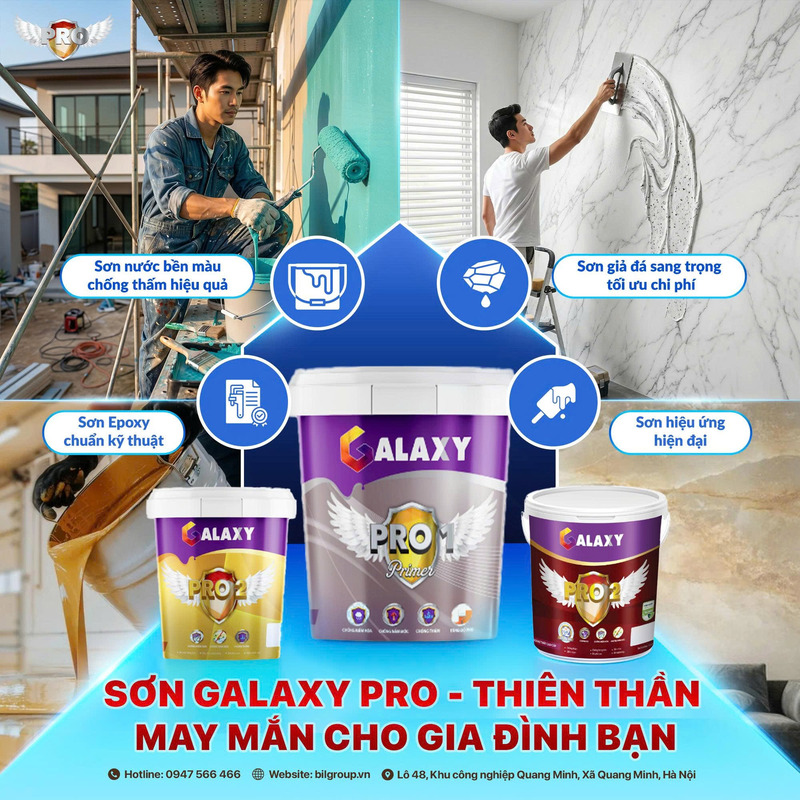 Sơn nước Galaxy Pro phù hợp với công trình nào?